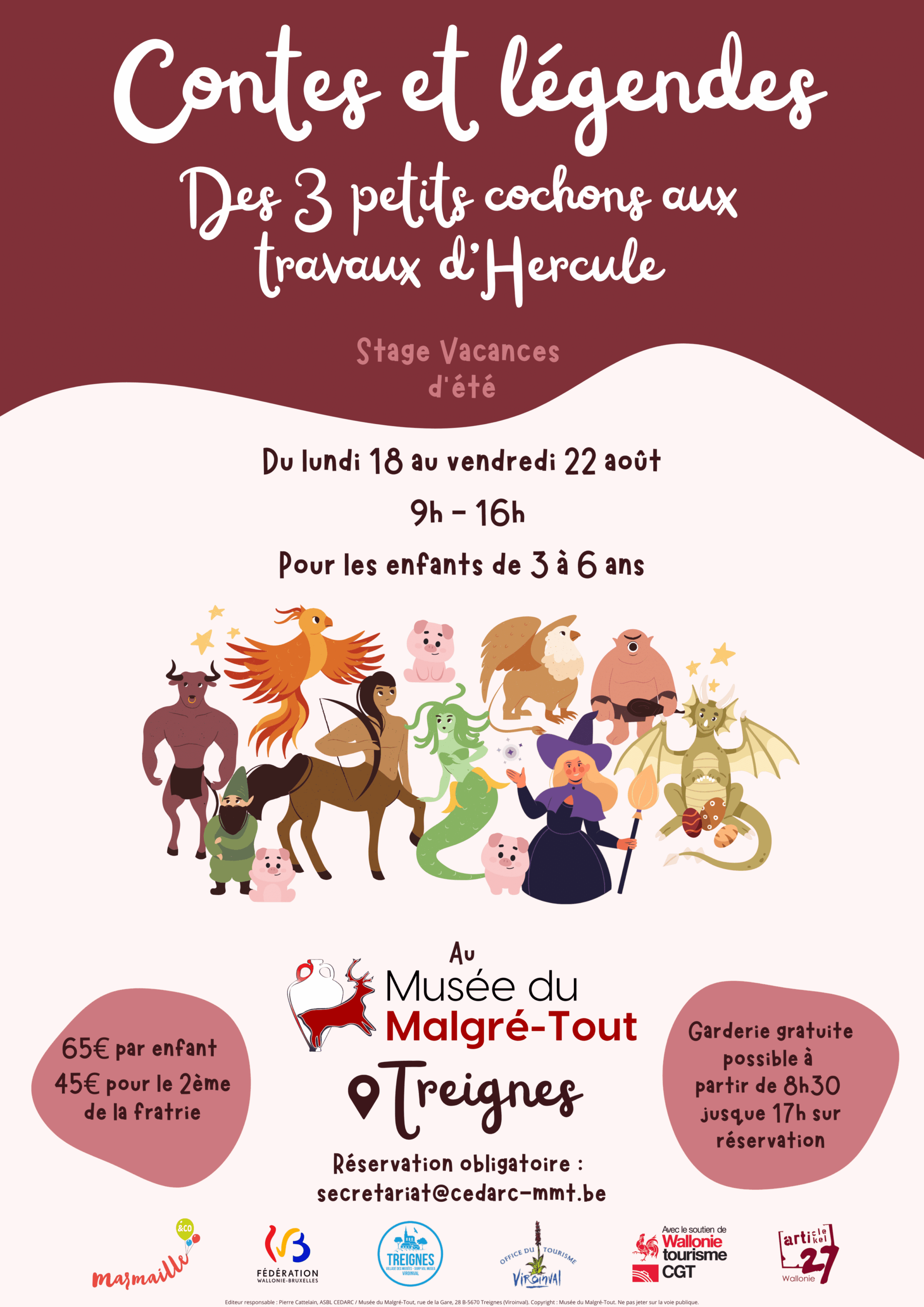 affiche stage MMT 3-6 ans musée contes et légendes