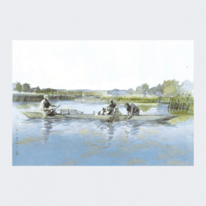 Carte postale Pêche en pirogue